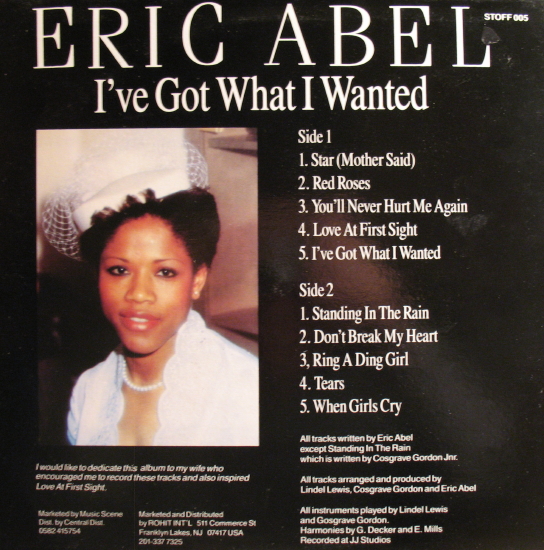 Eric Abel - I've Got What I Wanted back cover